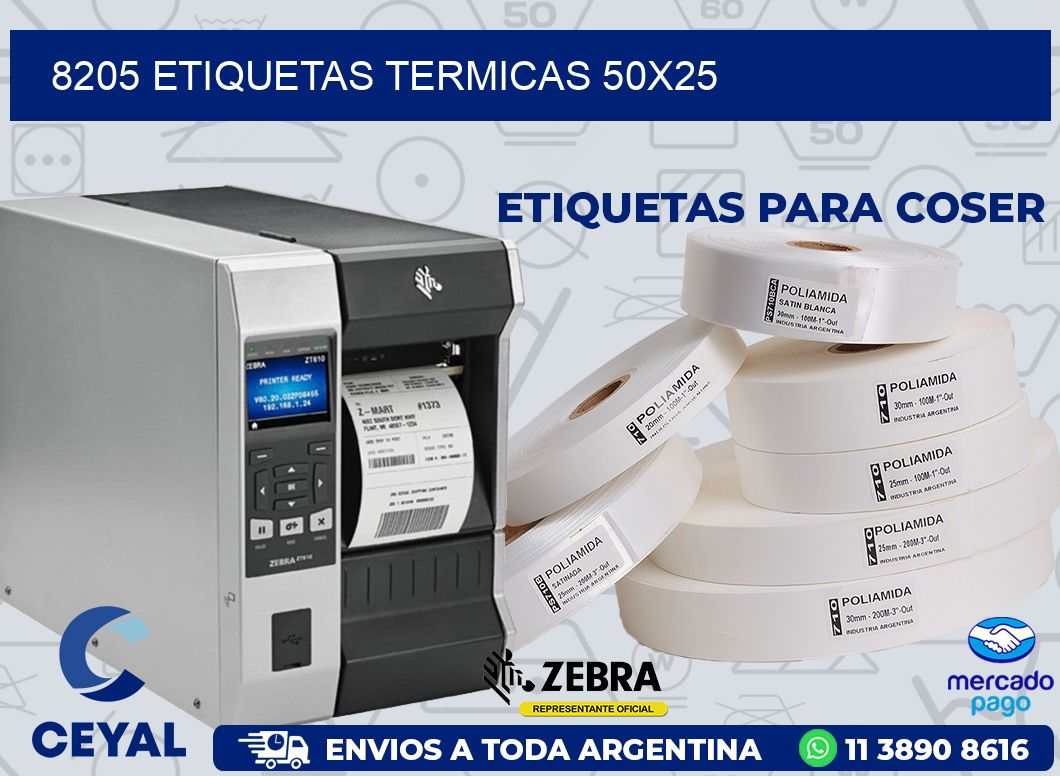 8205 ETIQUETAS TERMICAS 50X25