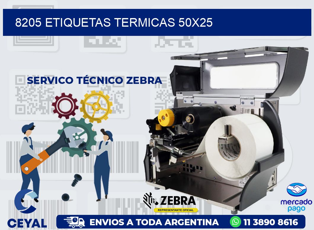 8205 ETIQUETAS TERMICAS 50X25