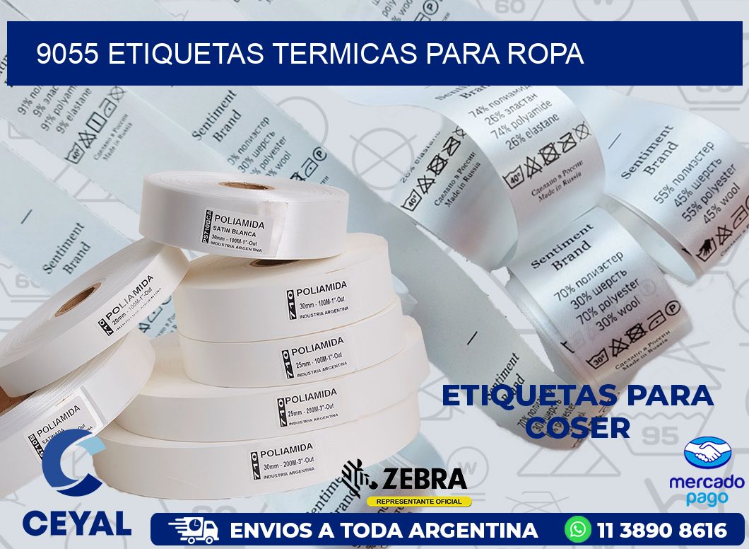 9055 ETIQUETAS TERMICAS PARA ROPA