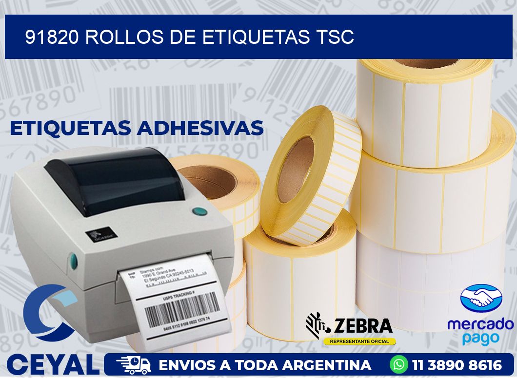 91820 ROLLOS DE ETIQUETAS TSC