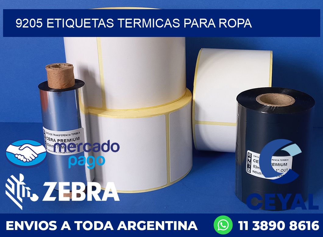 9205 ETIQUETAS TERMICAS PARA ROPA