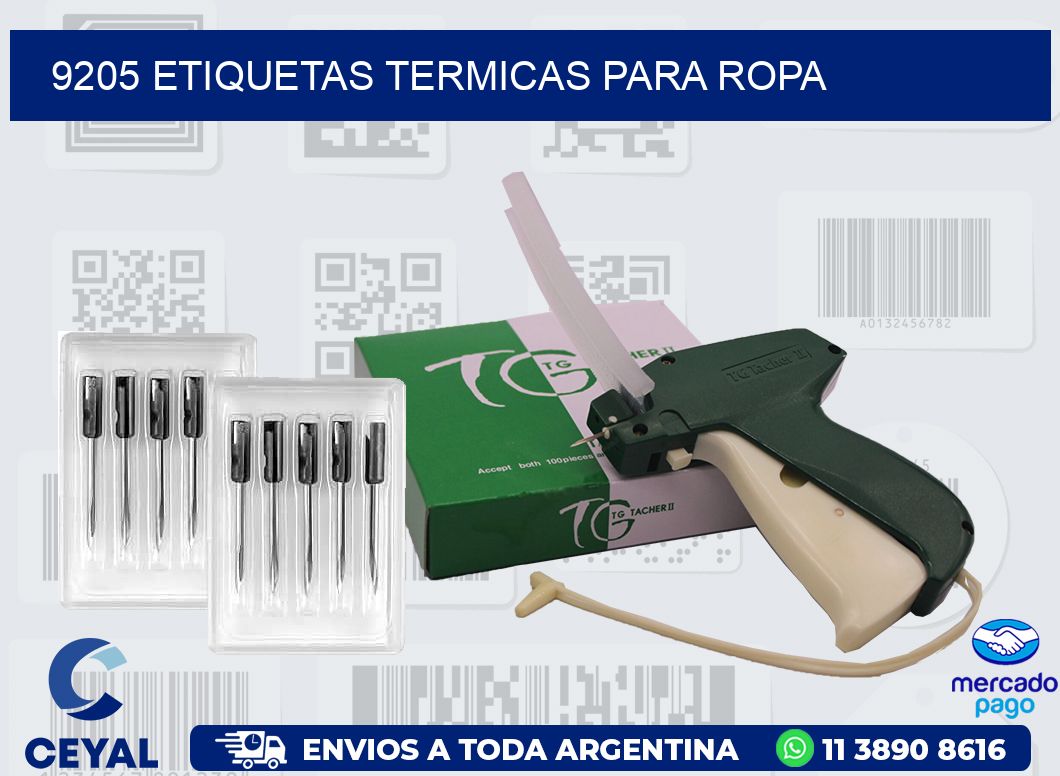 9205 ETIQUETAS TERMICAS PARA ROPA