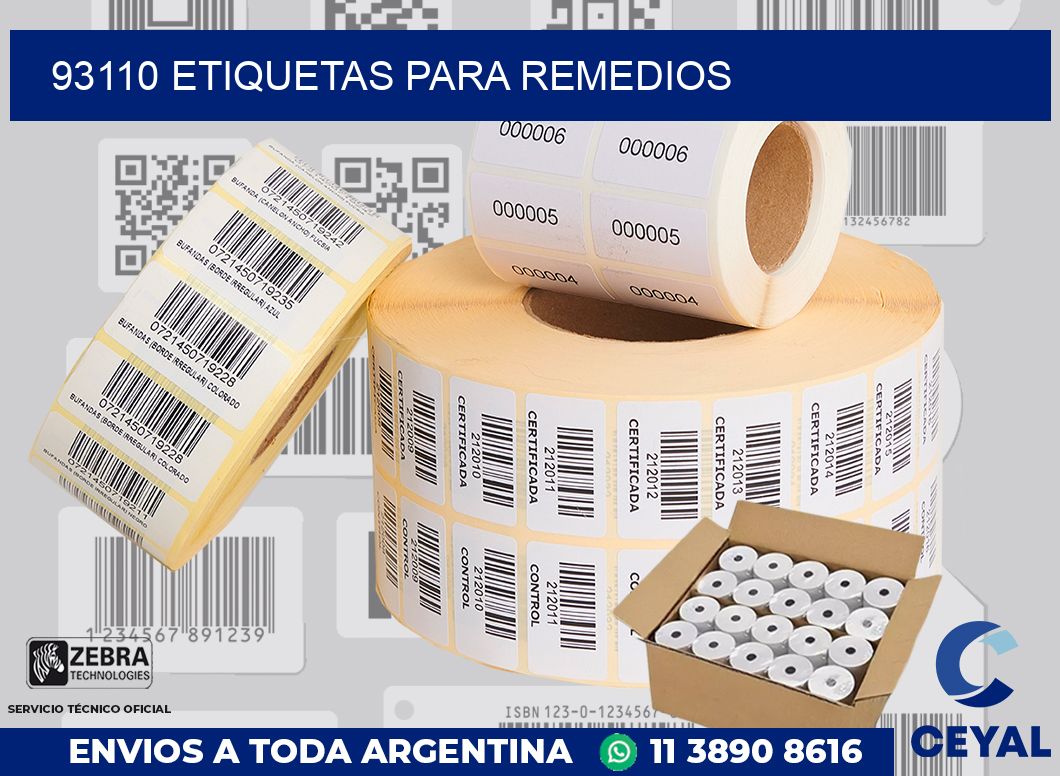 93110 ETIQUETAS PARA REMEDIOS