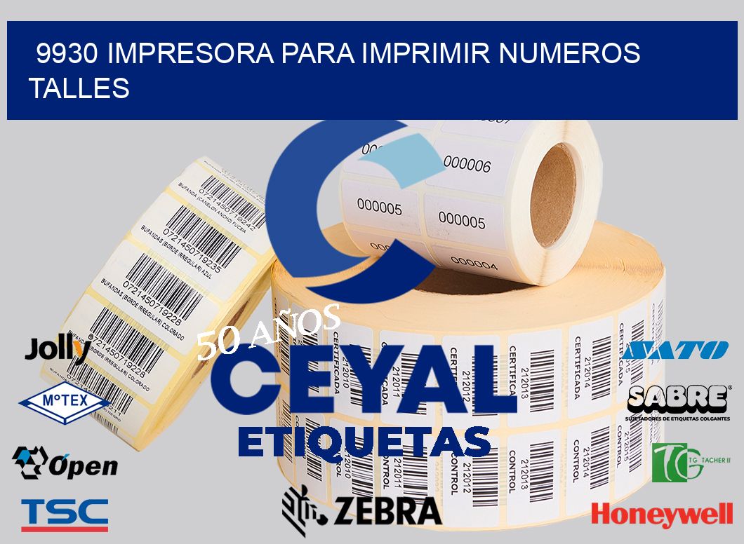 9930 IMPRESORA PARA IMPRIMIR NUMEROS TALLES