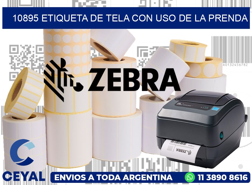 10895 ETIQUETA DE TELA CON USO DE LA PRENDA