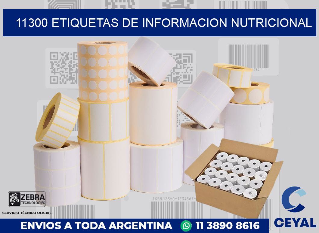 11300 ETIQUETAS DE INFORMACION NUTRICIONAL