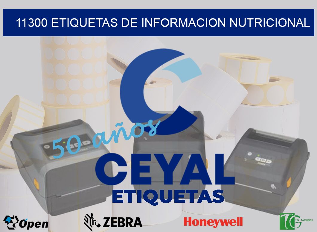 11300 ETIQUETAS DE INFORMACION NUTRICIONAL