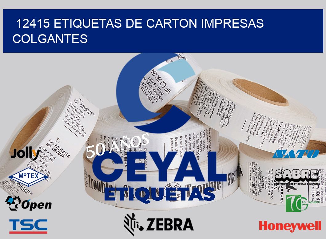 12415 ETIQUETAS DE CARTON IMPRESAS COLGANTES