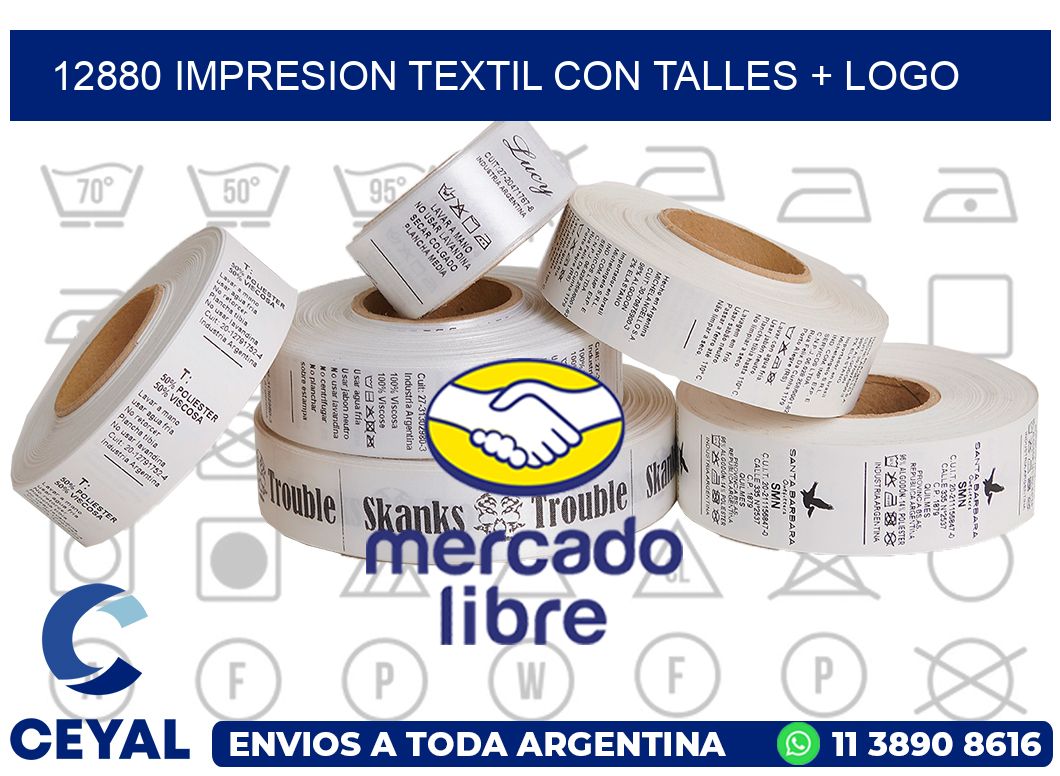 12880 IMPRESION TEXTIL CON TALLES + LOGO