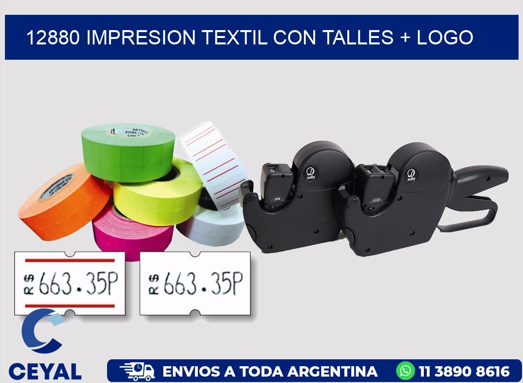 12880 IMPRESION TEXTIL CON TALLES + LOGO