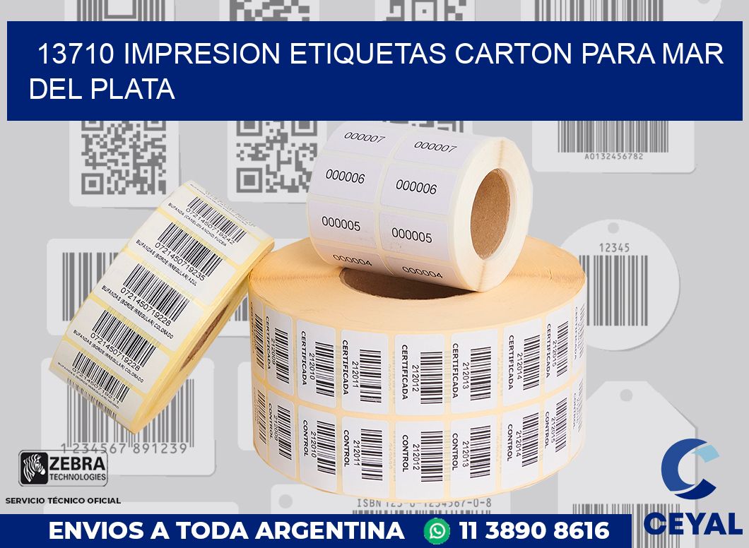 13710 IMPRESION ETIQUETAS CARTON PARA MAR DEL PLATA