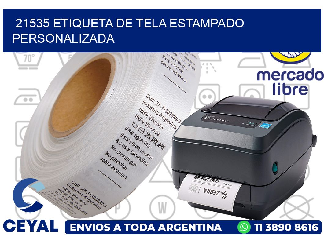 21535 ETIQUETA DE TELA ESTAMPADO PERSONALIZADA