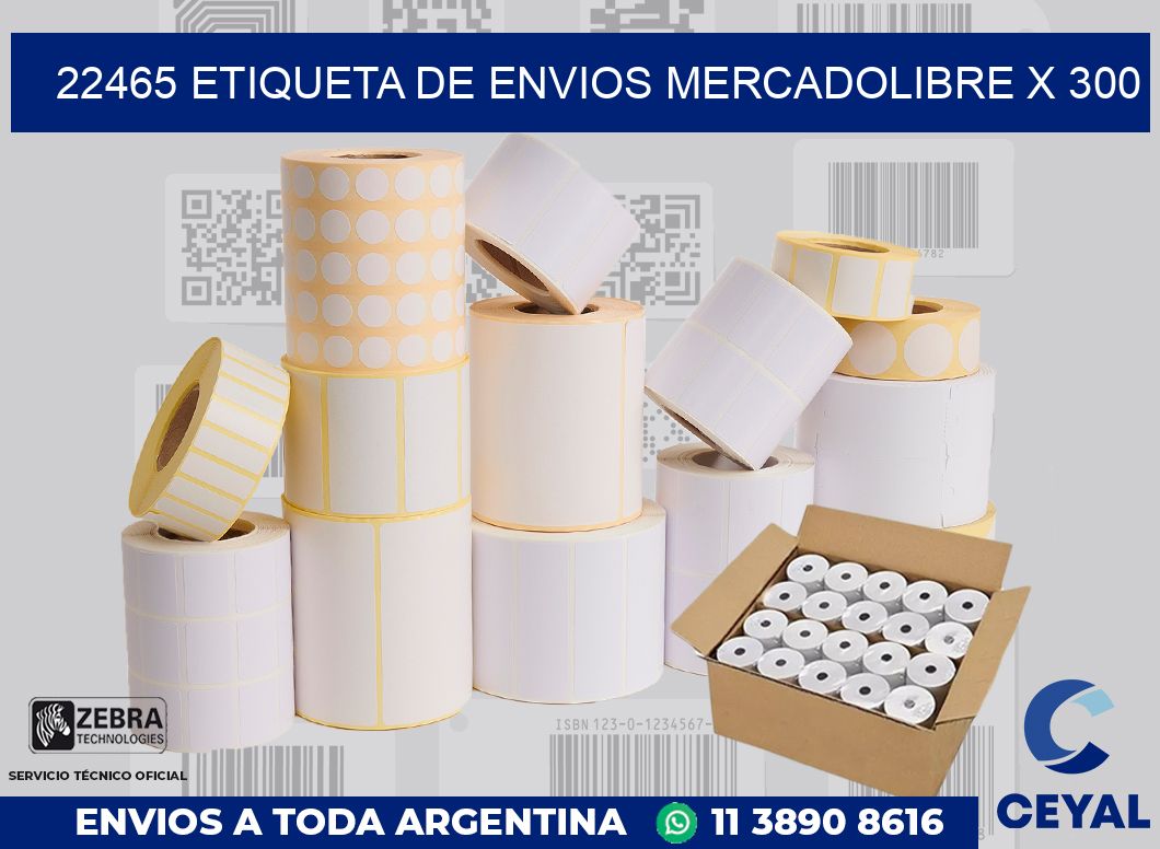 22465 etiqueta de envios mercadolibre x 300
