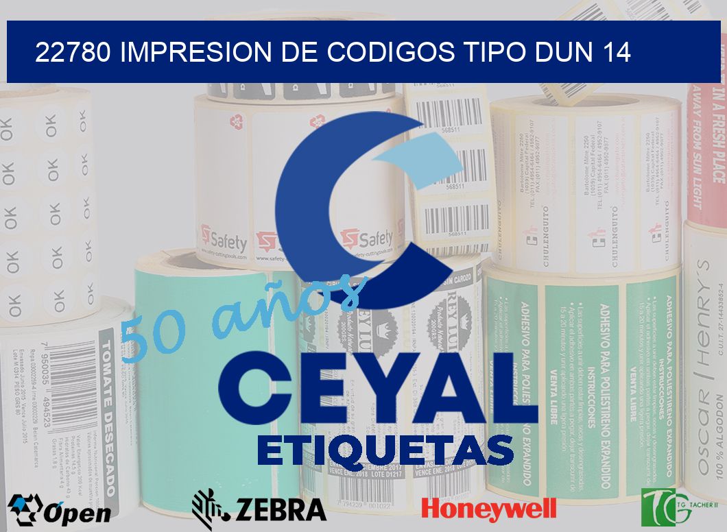 22780 IMPRESION DE CODIGOS TIPO DUN 14