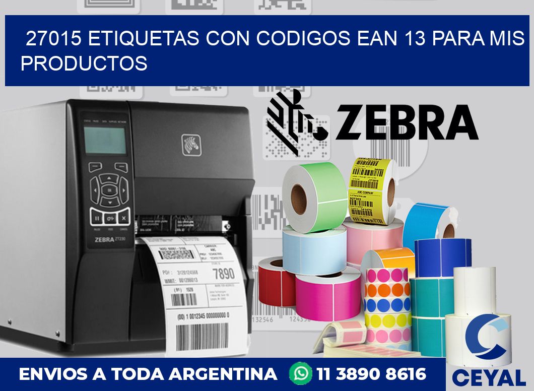 27015 ETIQUETAS CON CODIGOS EAN 13 PARA MIS PRODUCTOS