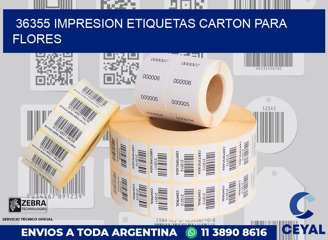 36355 IMPRESION ETIQUETAS CARTON PARA FLORES