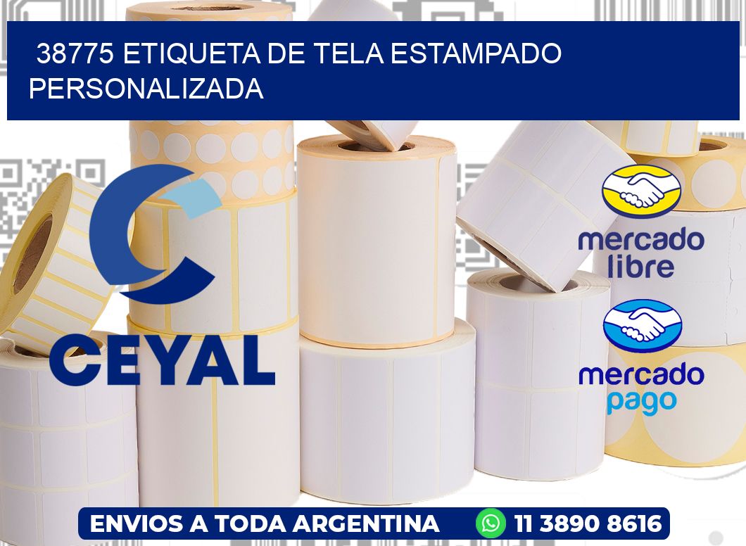 38775 ETIQUETA DE TELA ESTAMPADO PERSONALIZADA