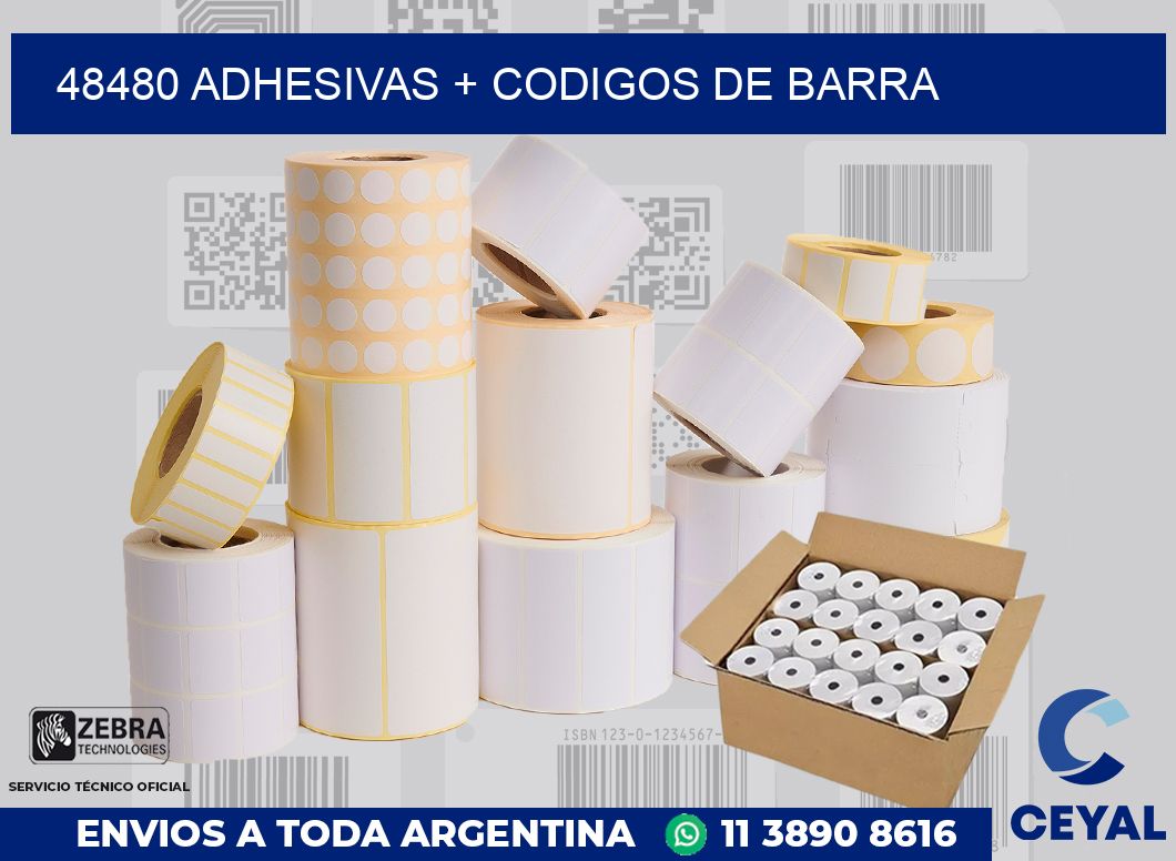 48480 Adhesivas + codigos de barra