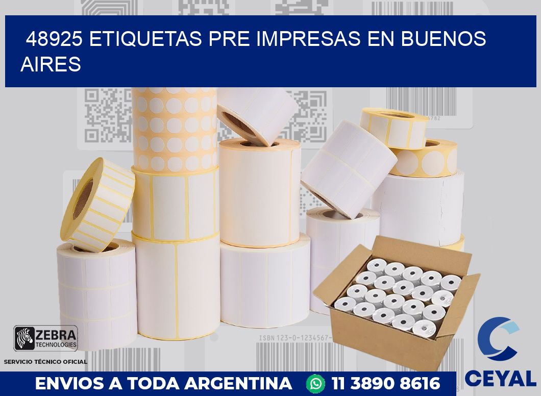 48925 ETIQUETAS PRE IMPRESAS EN BUENOS AIRES