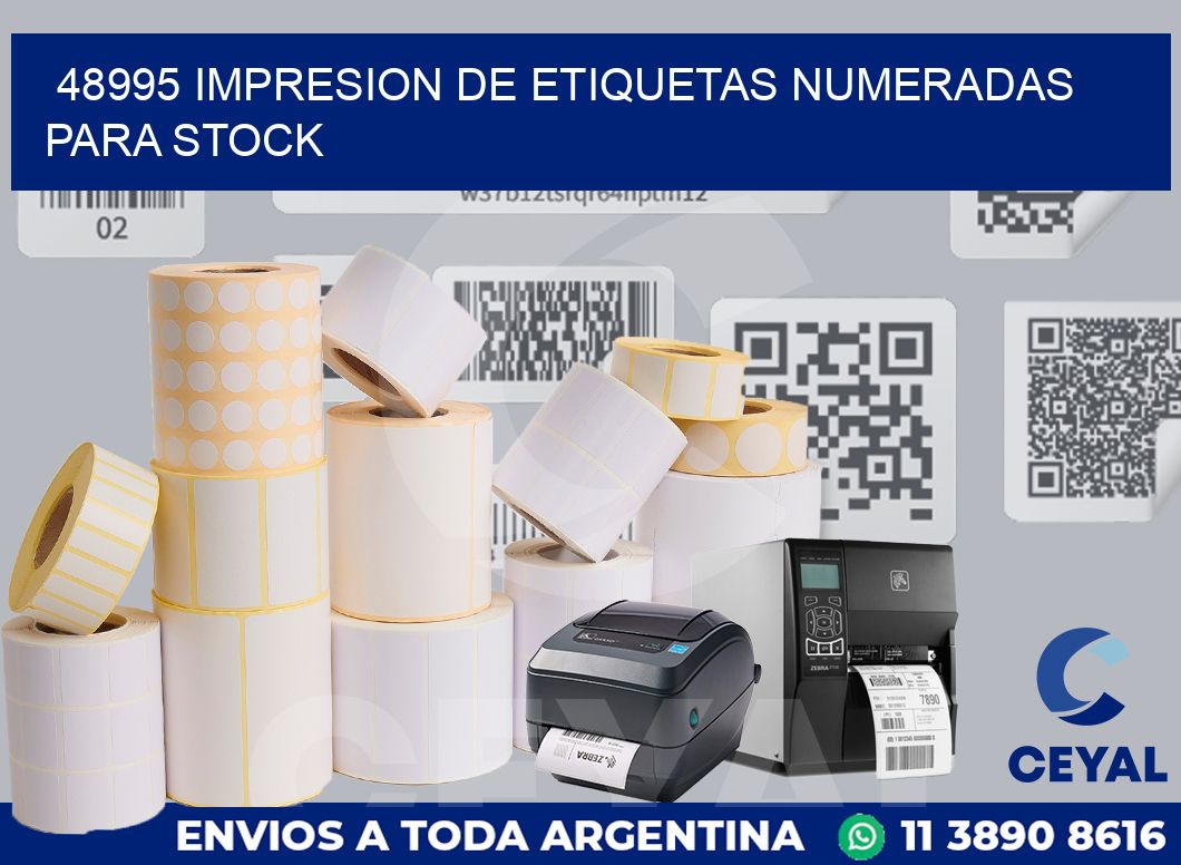 48995 IMPRESION DE ETIQUETAS NUMERADAS PARA STOCK