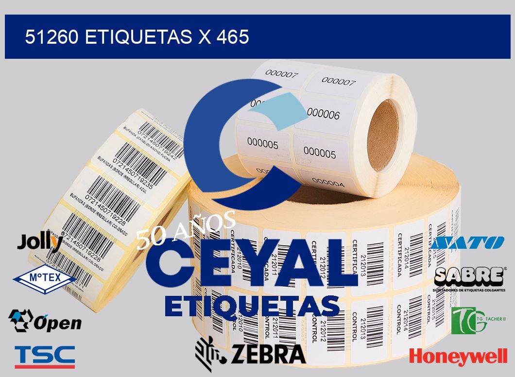 51260 Etiquetas x 465