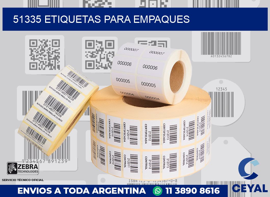 51335 ETIQUETAS PARA EMPAQUES