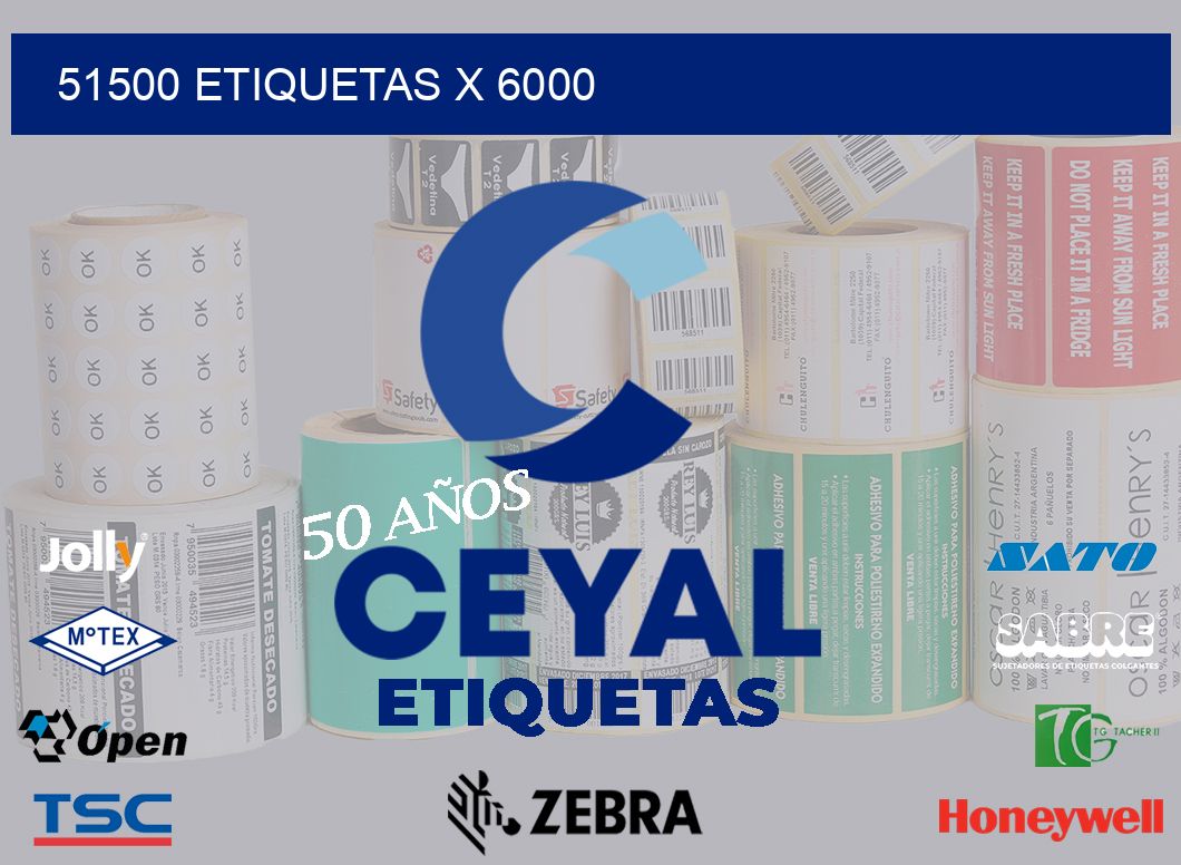 51500 Etiquetas x 6000