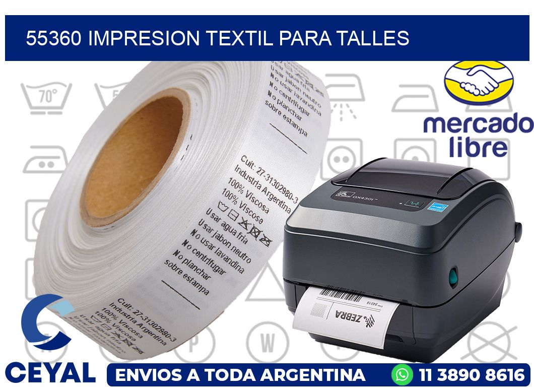 55360 IMPRESION TEXTIL PARA TALLES