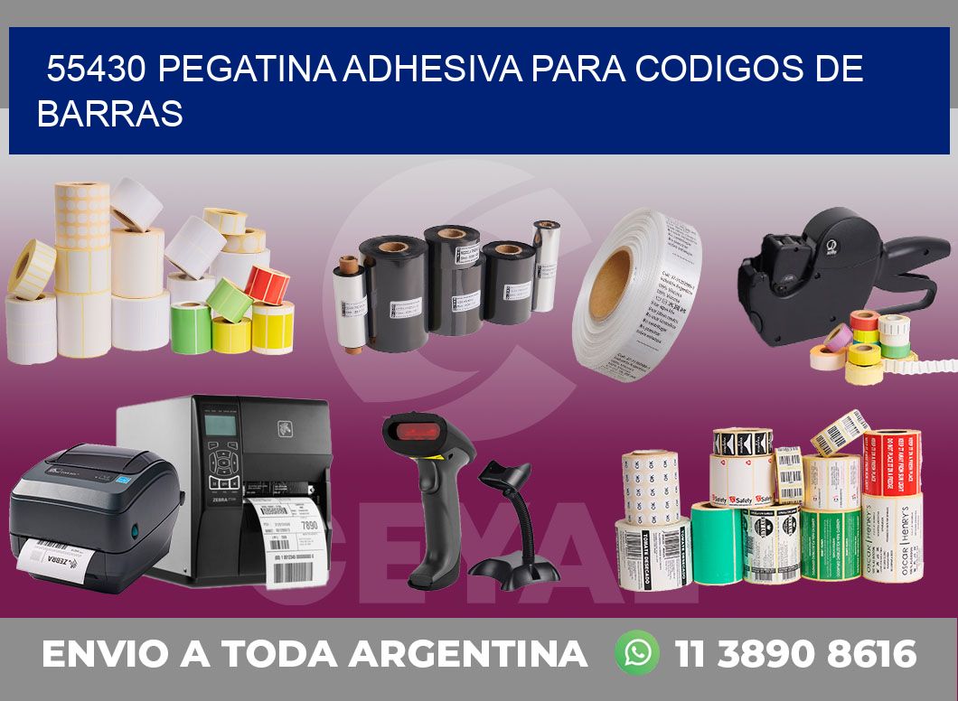 55430 PEGATINA ADHESIVA PARA CODIGOS DE BARRAS