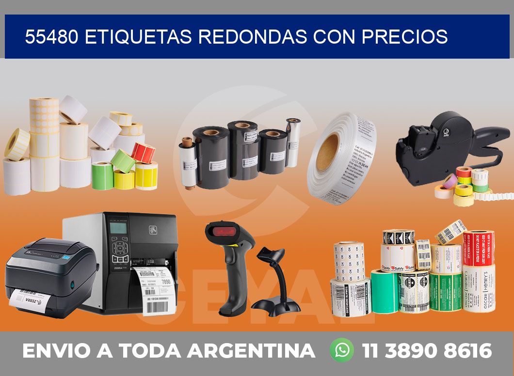 55480 ETIQUETAS REDONDAS CON PRECIOS