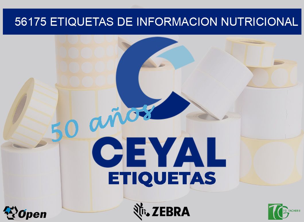 56175 ETIQUETAS DE INFORMACION NUTRICIONAL