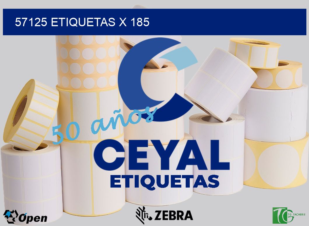 57125 Etiquetas x 185