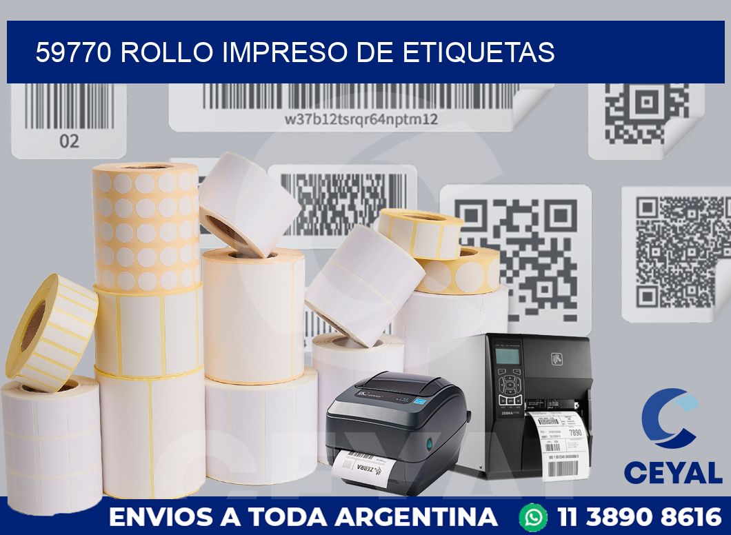 59770 ROLLO IMPRESO DE ETIQUETAS