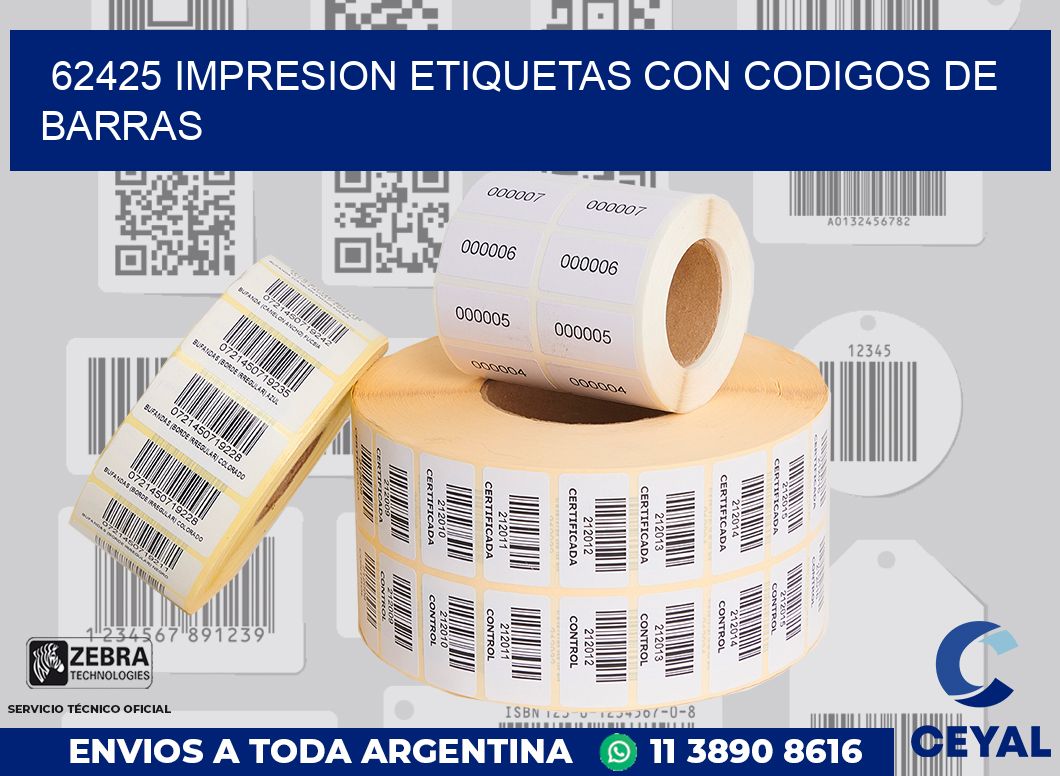 62425 IMPRESION ETIQUETAS CON CODIGOS DE BARRAS