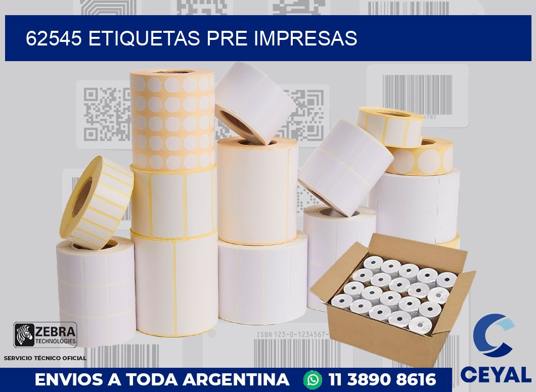 62545 ETIQUETAS PRE IMPRESAS