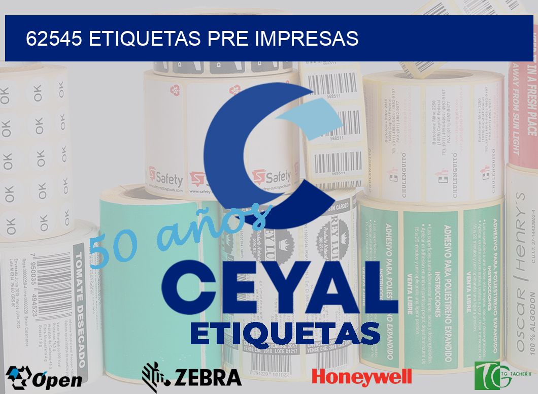 62545 ETIQUETAS PRE IMPRESAS