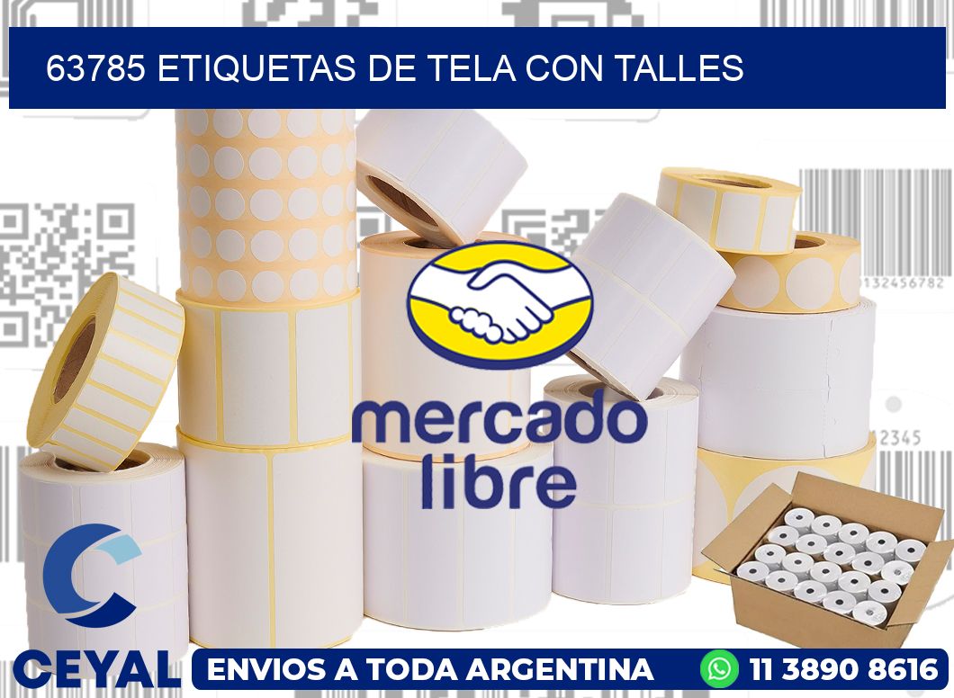 63785 ETIQUETAS DE TELA CON TALLES