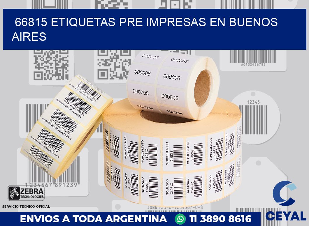 66815 ETIQUETAS PRE IMPRESAS EN BUENOS AIRES