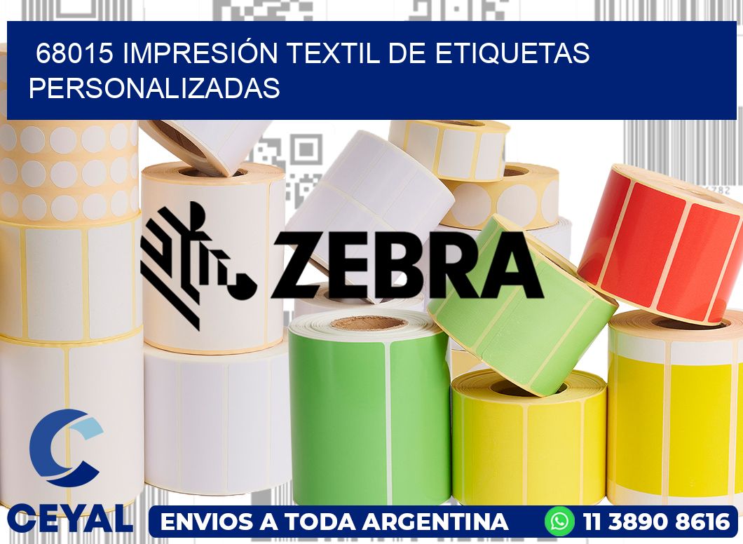 68015 IMPRESIÓN TEXTIL DE ETIQUETAS PERSONALIZADAS
