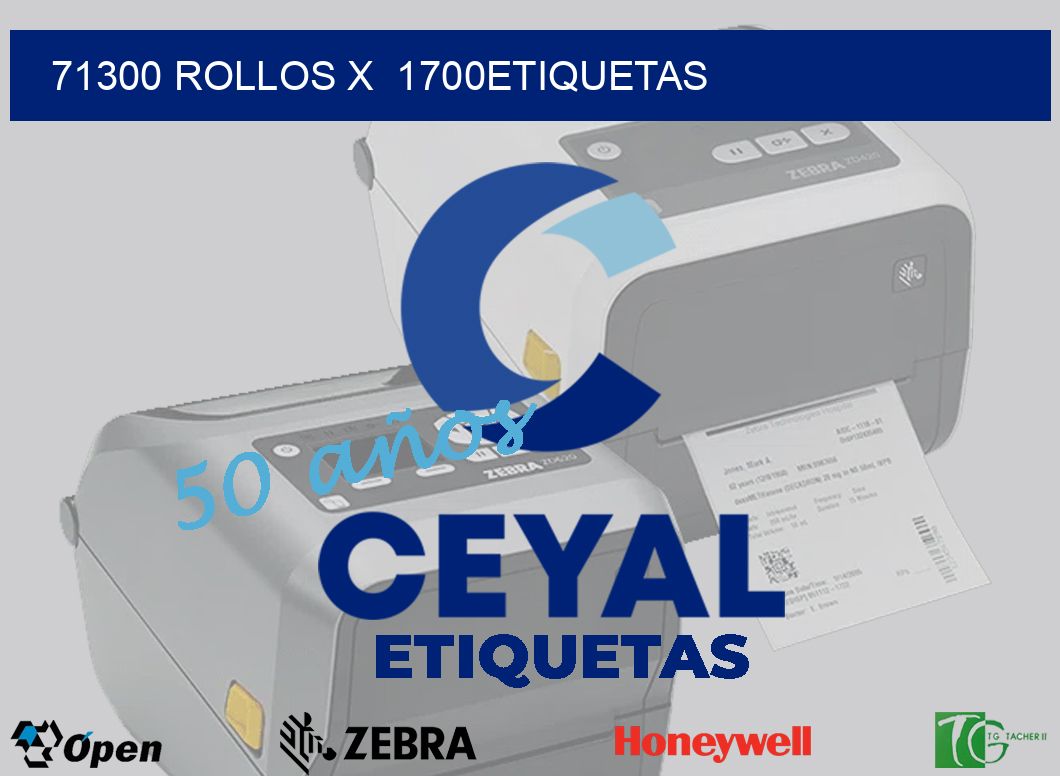 71300 Rollos x  1700etiquetas