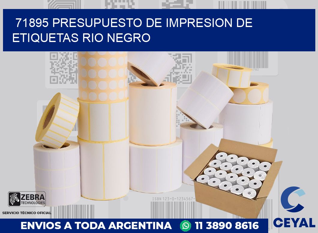 71895 PRESUPUESTO DE IMPRESION DE ETIQUETAS RIO NEGRO