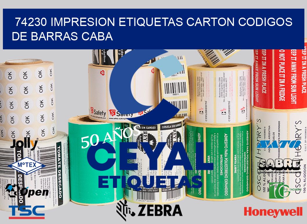 74230 IMPRESION ETIQUETAS CARTON CODIGOS DE BARRAS CABA