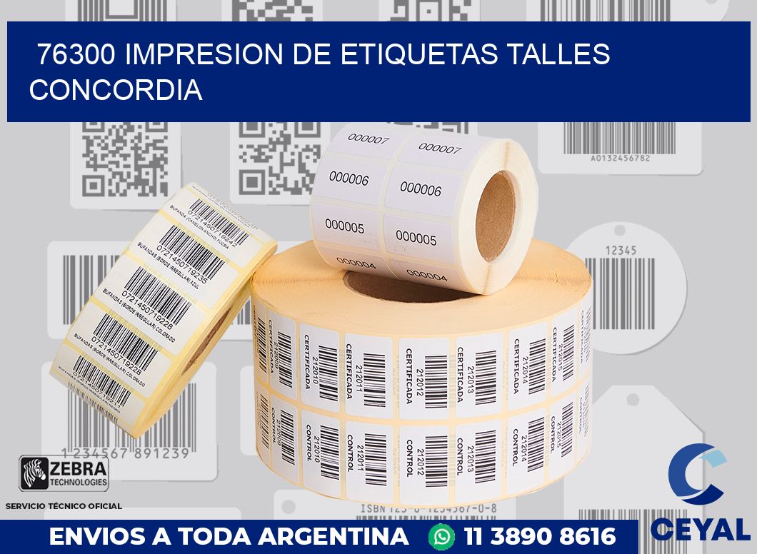 76300 IMPRESION DE ETIQUETAS TALLES CONCORDIA