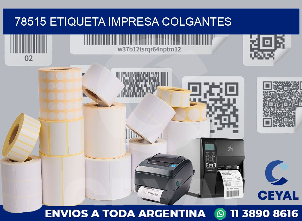 78515 ETIQUETA IMPRESA COLGANTES