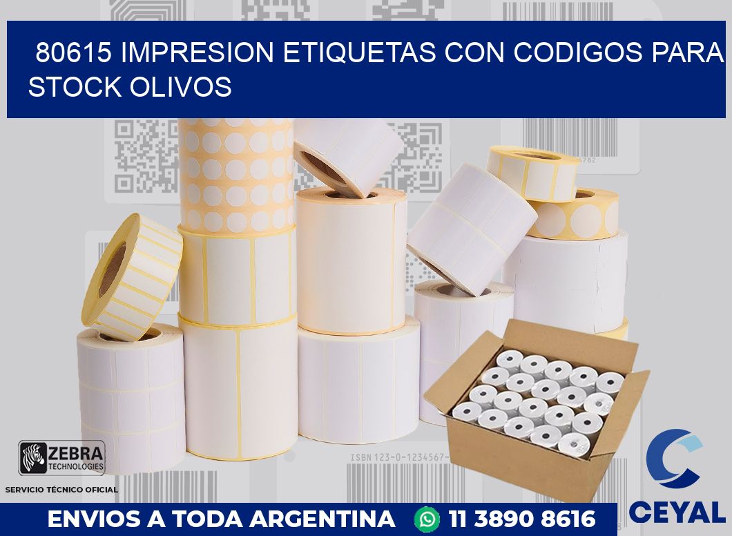 80615 IMPRESION ETIQUETAS CON CODIGOS PARA STOCK OLIVOS