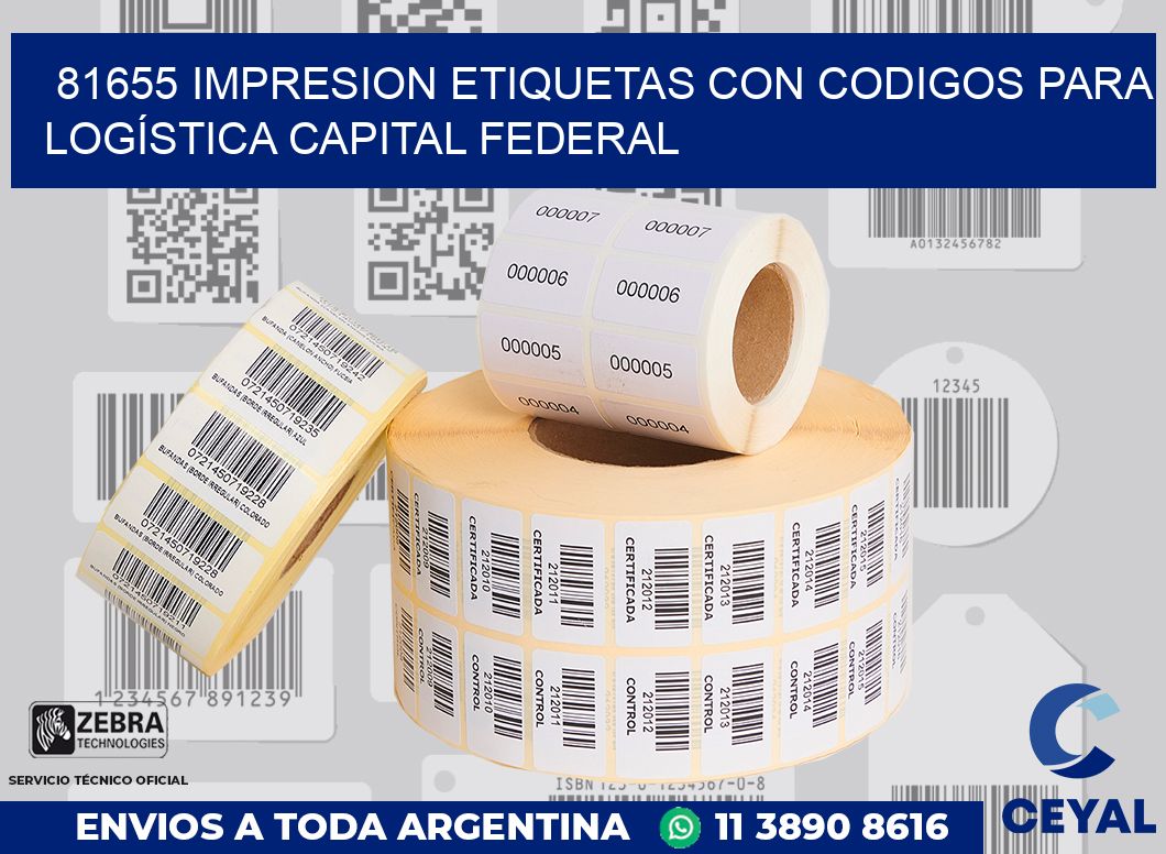 81655 IMPRESION ETIQUETAS CON CODIGOS PARA LOGÍSTICA CAPITAL FEDERAL