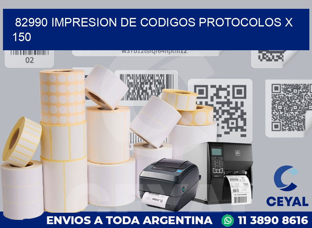 82990 impresion de codigos protocolos x 150