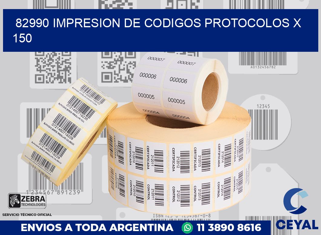 82990 impresion de codigos protocolos x 150