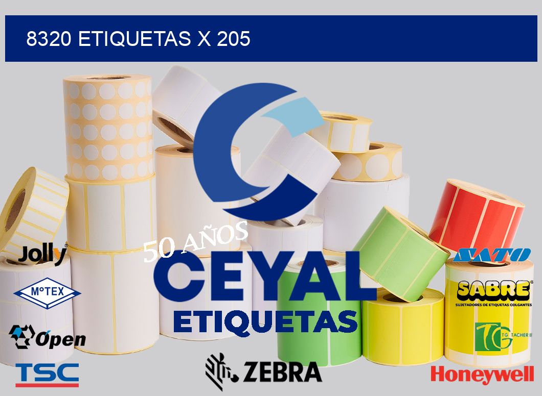 8320 Etiquetas x 205