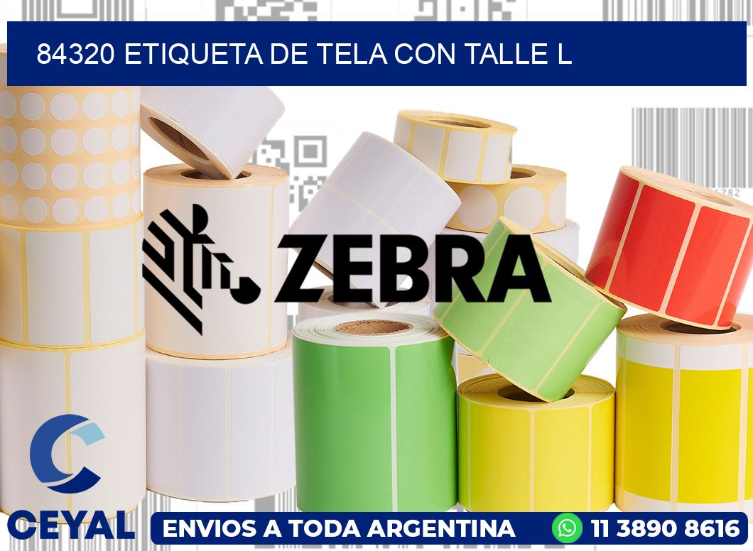 84320 ETIQUETA DE TELA CON TALLE L